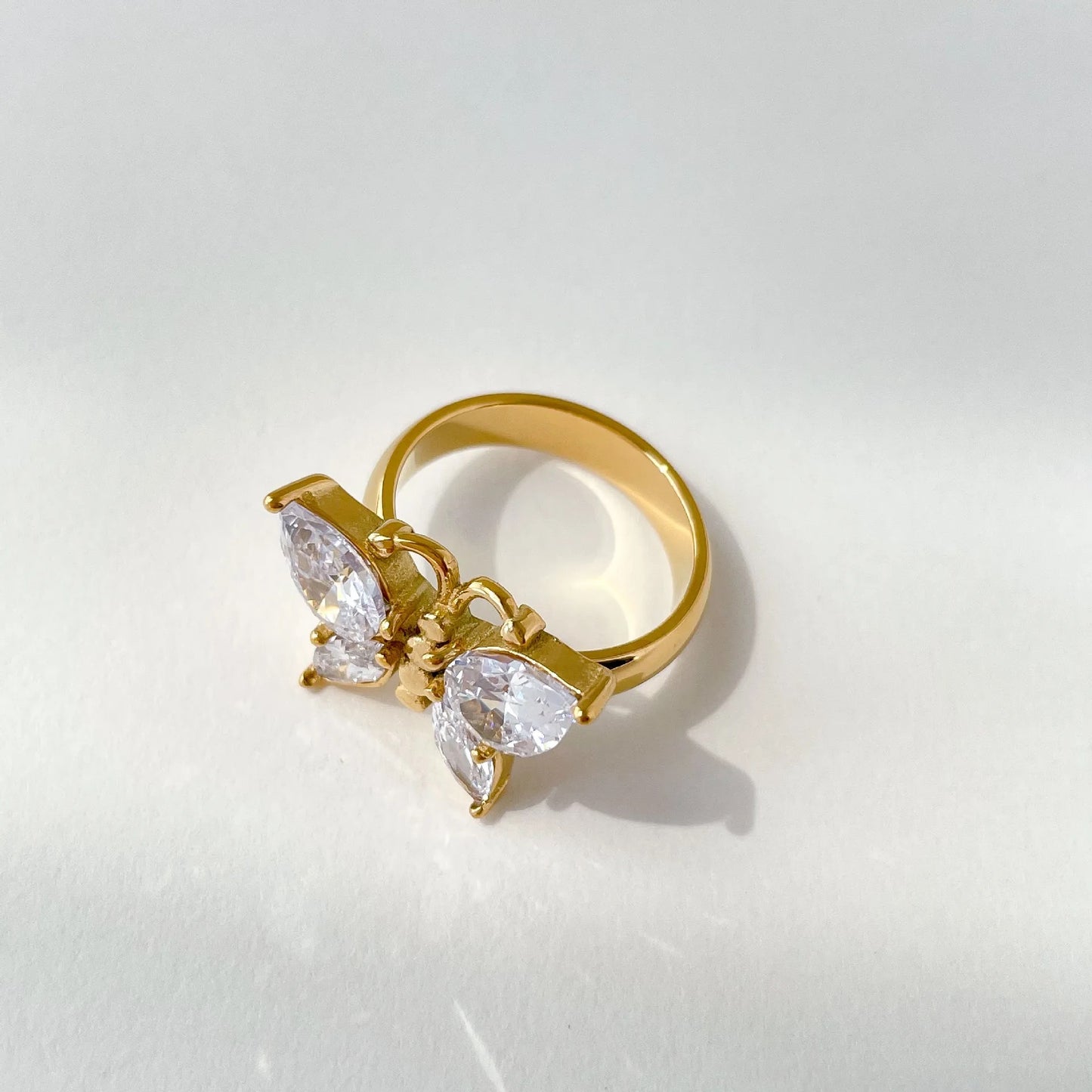 Golden Butterfly Ring
