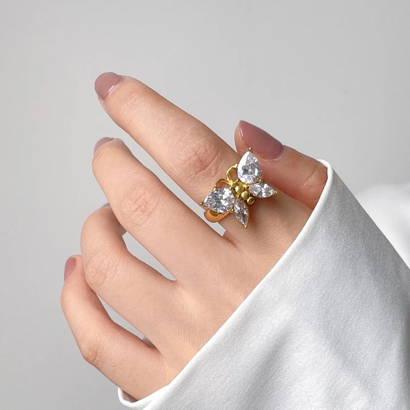 Golden Butterfly Ring