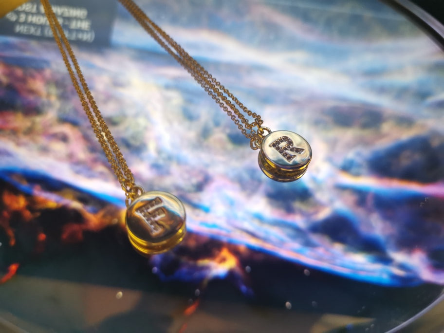Engraved Shiny Letter Necklace