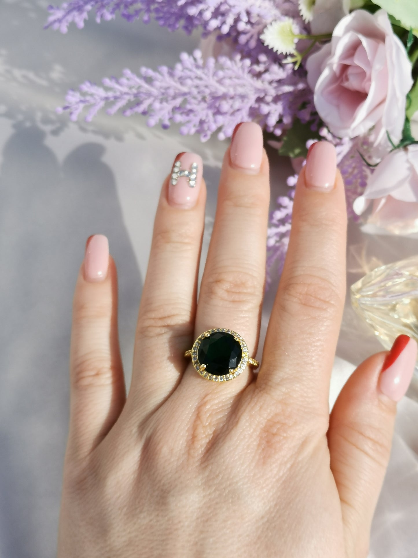 Green Emerald Ring